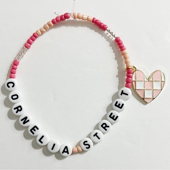 Taylor Swift Friendship Bracelet Eras Tour Cornelia Street Lover with Charm - Picture 1 of 1